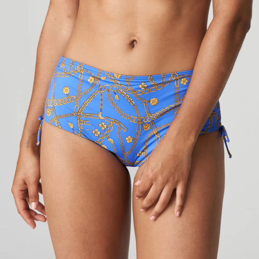 Primadonna Swim-Olbia slip taille haute à ficelles bleu électrique