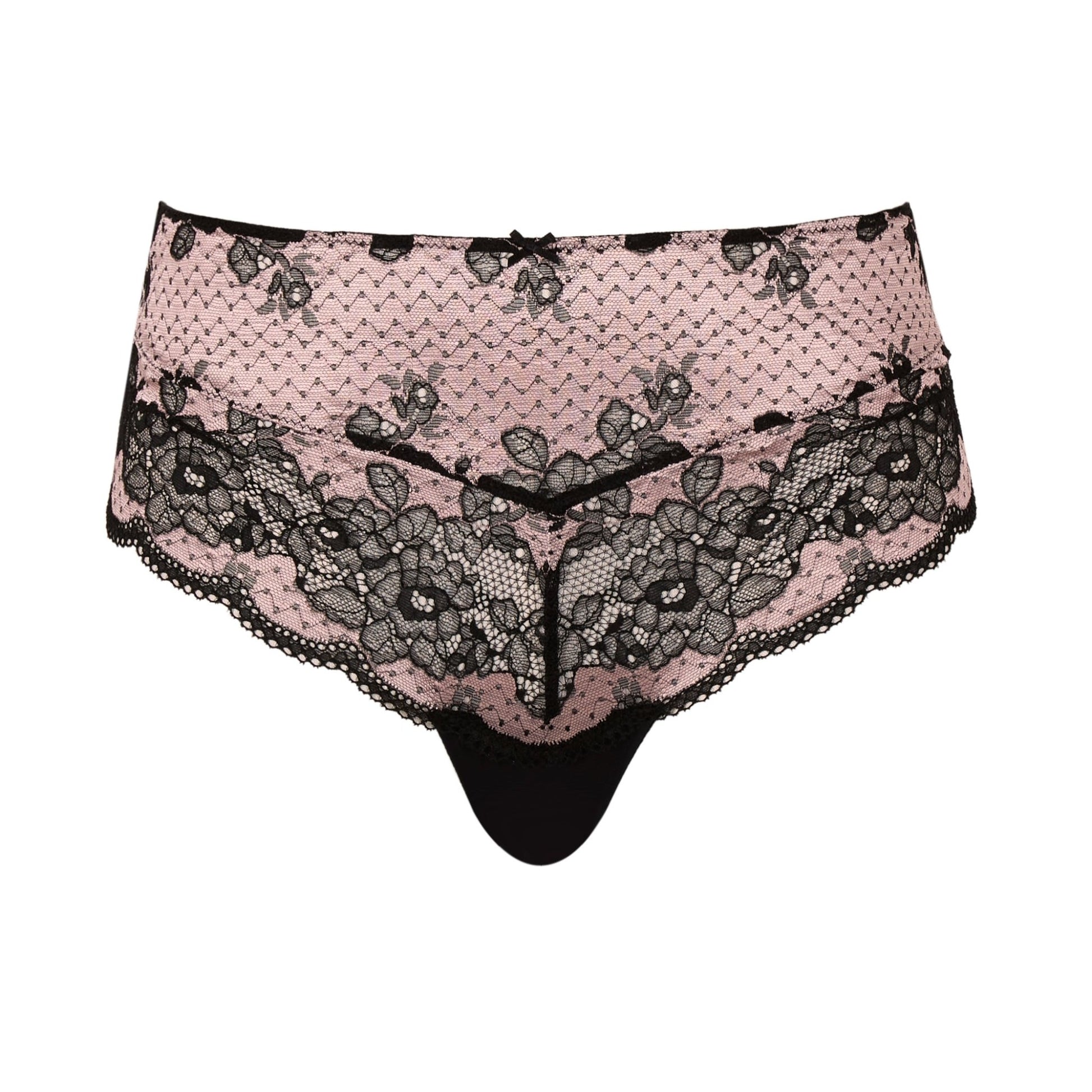 Panache - Clara culotte noir/rose - Juste Pour Vous