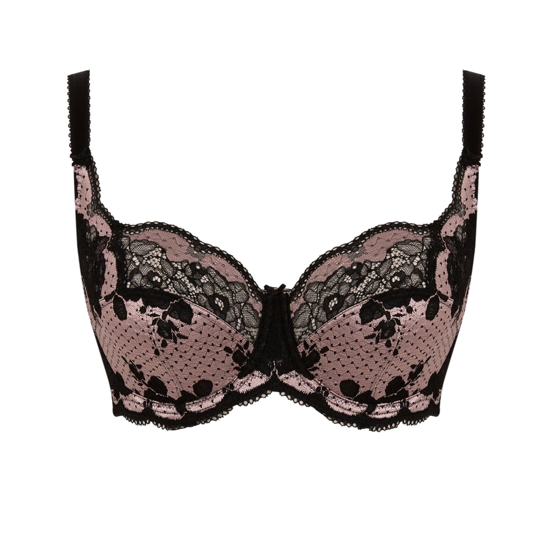 Panache - Clara soutien - gorge emboîtant avec armatures noir/rose - Juste Pour Vous