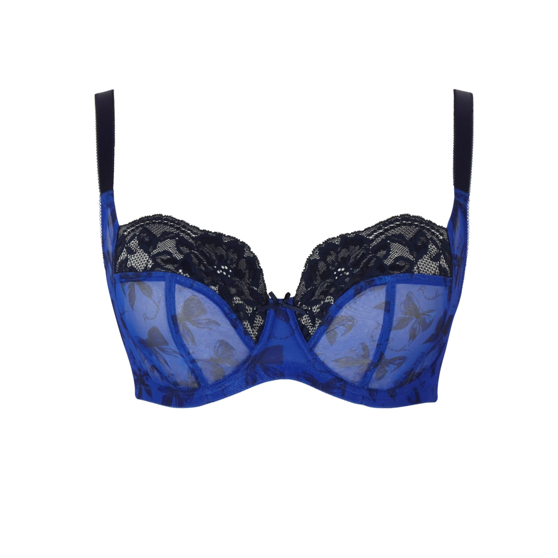 Panache - Nina soutien - gorge balconnet avec armatures blue bows - Juste Pour Vous