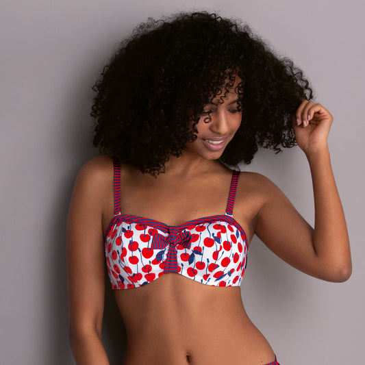 Rosa Faia-Elly top haut de bikini bandeau rouge bordeaux
